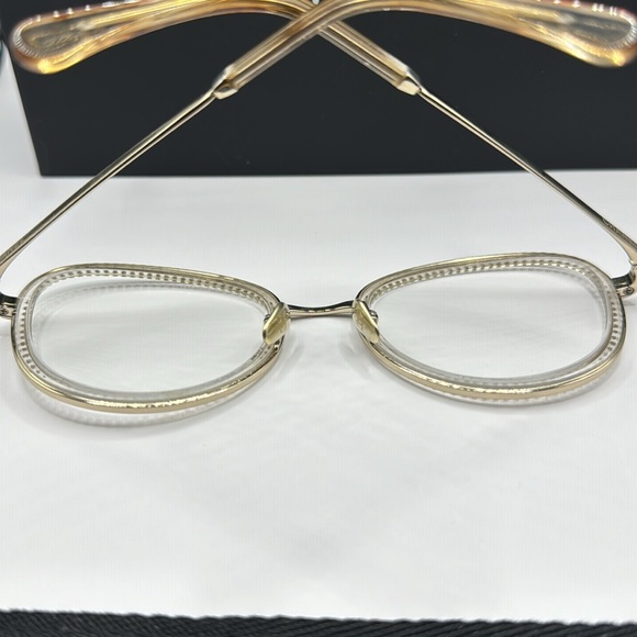 Gold CHANEL glasses with diamonds - Picture 3 of 6